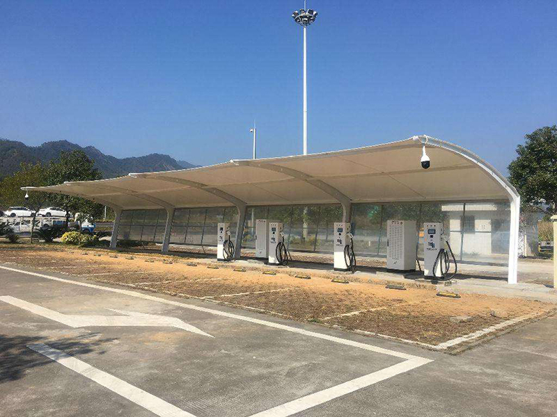 膜結構停車棚的特點以及應用有哪些？(圖1)